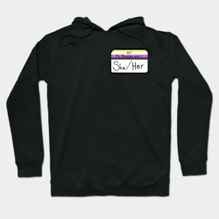 Hi my pronouns are - She/Her - Nonbinary pride Hoodie